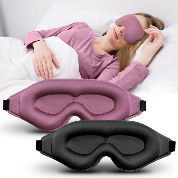 Clbxzwc 3D Advanced Eye Mask for Sleeping，Ultra Delicate Soft Skin Friendly Eye mask，100% Blackout Sleep Eye Mask for Sleep Eyelash Extension Sleep mask，Sleeping Eye Masks for Men and Women