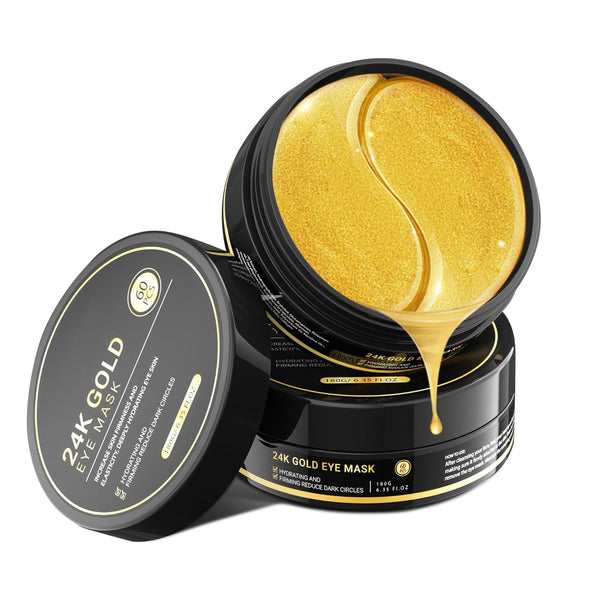 Glamour Rapture 120 Pcs 24K Gold Eye PatchesCollagen Under Eye Mask for Puffy Eyes & Dark Circles Combat Fine Lines and WrinklesNon-Irritating Under Eye Patches